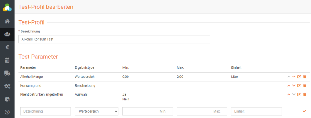 Test Profil bearbeiten in BEWO-Online